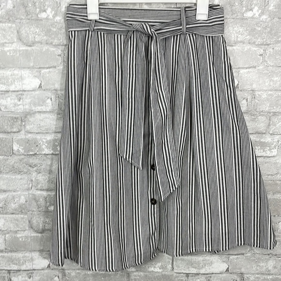 Hyfve Striped Button Down Skirt - Picture 1 of 6